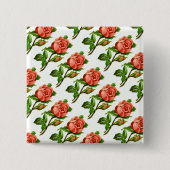 Victoriaans Roos Thema Party Theme Pin Button (Voorkant)