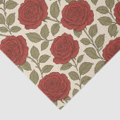 Victoriaans Roos Tuin  Bloemen Tissuepapier (Detail)