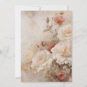 Victoriaans Roos Tuin Bruidsbrunch Kaart (Achterkant)