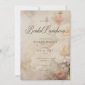  Victoriaans Roos Tuin Bruidslunch Kaart (Voorkant)