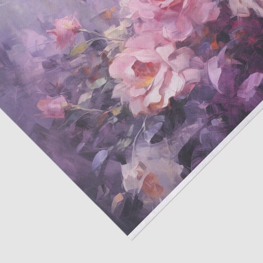 Victoriaans Roos Tuin II Tissuepapier (Detail)