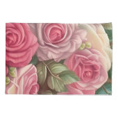 Victoriaans Roos Tuin - Pastel Roze Bloomen Kussensloop (Achterkant)