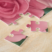Victoriaans Roos Tuin - Pastel Roze Bloomen Legpuzzel (Zijkant)