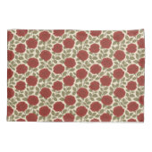 Victoriaans Roos Tuin Rode Bloempatroon Kussensloop (Achterkant)