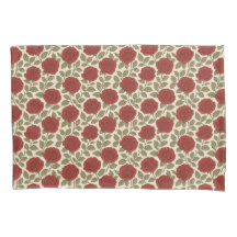 Victoriaans Roos Tuin Rode Bloempatroon