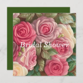 Victoriaans Roos Tuin - Wedding Bouquet Kaart (Voorkant / Achterkant)