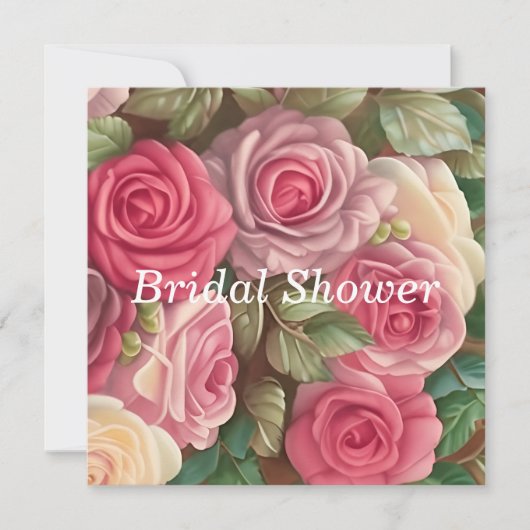 Victoriaans Roos Tuin - Wedding Bouquet Kaart (Voorkant)