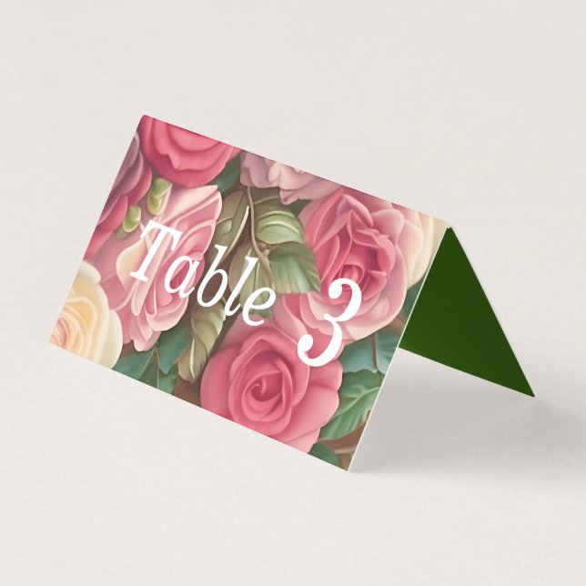 Victoriaans Roos Tuin - Wedding Bouquet Kaart (Voorkant)