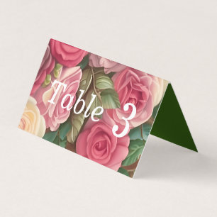 Victoriaans Roos Tuin - Wedding Bouquet Kaart