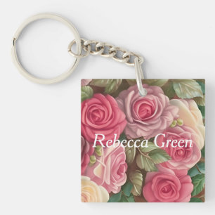 Victoriaans Roos Tuin - Wedding Bouquet Sleutelhanger