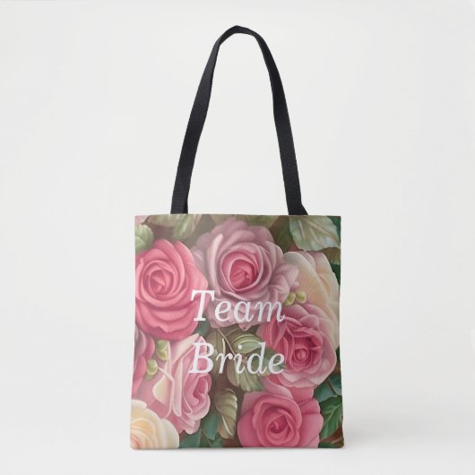 Victoriaans Roos Tuin - Wedding Bouquet Tote Bag (Voorkant)