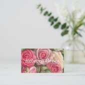 Victoriaans Roos Tuin - Wedding Bouquet Visitekaartje (Staand voorkant)