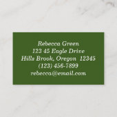 Victoriaans Roos Tuin - Wedding Bouquet Visitekaartje (Achterkant)