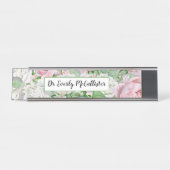  Victoriaans Roos Tuinnaam Bord Bureau Naambordje (Voorkant)