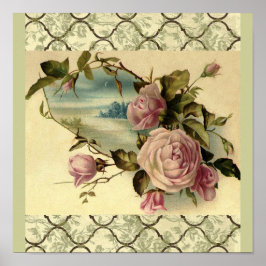 Victoriaans Roos Tuinpoort door het Poster van het