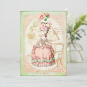  Victoriaans Roos - uitnodiging op zaterdag (Staand voorkant)