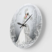 Victoriaans Roos volledige wandklok (Hoek)