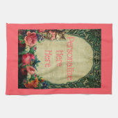 Victoriaans roos voor katten en vellen florale vin theedoek (Horizontaal)