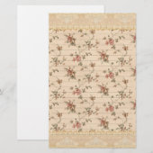 Victoriaans roos voorjaarspatroon romance briefpapier (Voorkant / Achterkant)