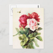  Victoriaans Rose Bouquet Briefkaart (Voorkant / Achterkant)