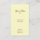 Victoriaans Rose Bouquet Elegant Visitekaartjes (Achterkant)