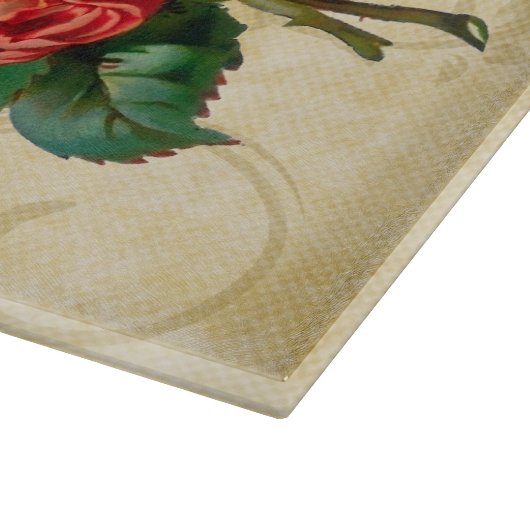 Victoriaans Rose Bouquet Snijplank (Hoek)