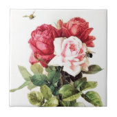  Victoriaans Rose Bouquet Tegeltje (Voorkant)