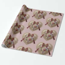 Victoriaans Rose Kant Papier om Cadeaus in te Pakk