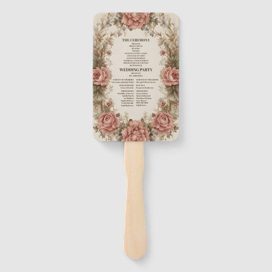 Victoriaans Royal Elegance bruiloft Handwaaier (Achterkant)