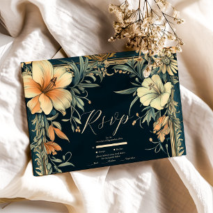 Victoriaans Royal Elegance bruiloft RSVP Kaartje