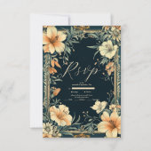 Victoriaans Royal Elegance bruiloft RSVP Kaartje (Voorkant)