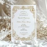 Victoriaans Royal Elegance bruiloft uitnodigingen<br><div class="desc">Stap in de wereld van tijdloze romance met de Victoriaans Royal Elegance Wedding Invitation, een perfecte aankondiging voor de vakbond. Deze uitnodiging straalt klassieke schoonheid uit met zijn goudkleurige bloei en ingewikkelde scrollwork die de elegante typografie lijsten. Het vorstelijke ontwerp doet denken aan een balzaal uit het Victoriaans tijdperk en...</div>