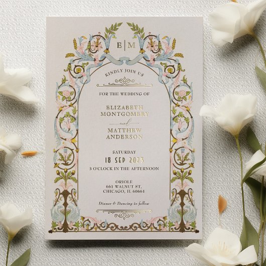 Victoriaans Royal Elegance bruiloft uitnodigingen