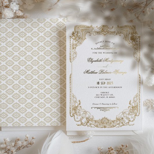 Victoriaans Royal Elegance bruiloft uitnodigingen