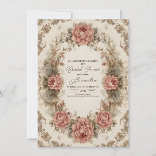 Victoriaans Royal Elegance Vrijgezellenfeest Kaart (Voorkant)