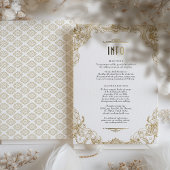 Victoriaans Royal Elegance Wedding Info Kaart