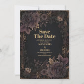 Victoriaans Royal Gothic bruiloft Save The Date (Voorkant)