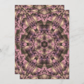 Victoriaans roze Antiek Bedankkaart (Voorkant / Achterkant)