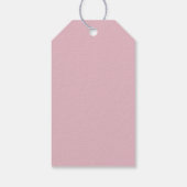 Victoriaans roze Antiek Cadeaulabel (Achterkant)