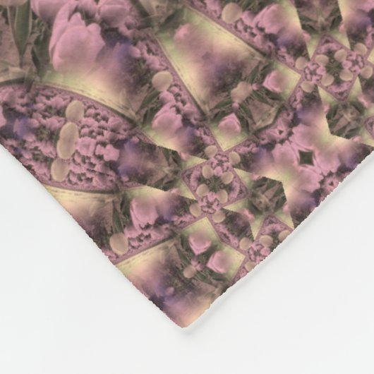 Victoriaans roze Antiek Fleece Deken (Hoek)