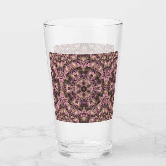 Victoriaans roze Antiek Glas (Voorkant)