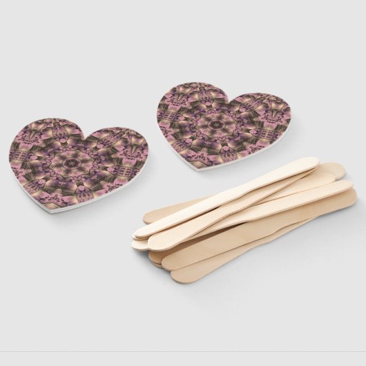 Victoriaans roze Antiek Handwaaier (Niet-gemonteerd)