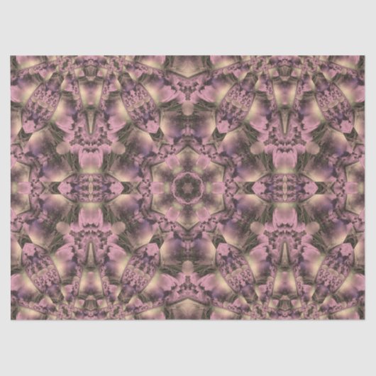 Victoriaans roze Antiek Tissuepapier (Voorkant)