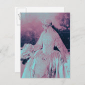  Victoriaans Roze & Baby Blauwe Bruid, Douche Uitnodiging Briefkaart (Voorkant / Achterkant)