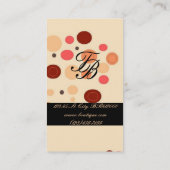 Victoriaans Roze Boetiek Bakkerij Visitekaartjes (Achterkant)