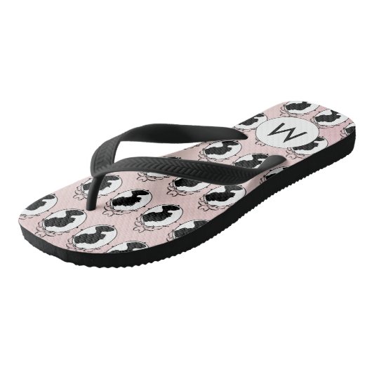 Victoriaans roze Cameo Style-Teenslippers Teenslippers (Schuin)