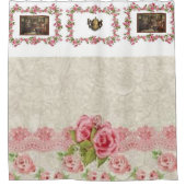 Victoriaans roze douche gordijn (Voorkant)
