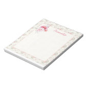  Victoriaans Roze Floral Border Bouquet Notitieblok (Linkerzijde)