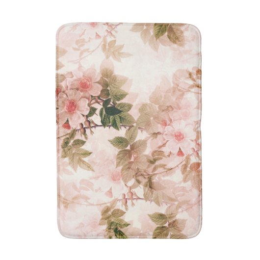  Victoriaans Roze Floral Chic Pattern Badmat (Voorkant Verticaal)