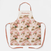 Victoriaans Roze Floral Chic Pattern Schort (Voorkant)